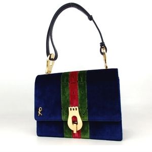 Authentic Roberta di Camerino Handbag Corduroy/leather